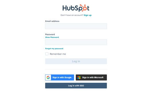 Connectez-vous à HubSpot