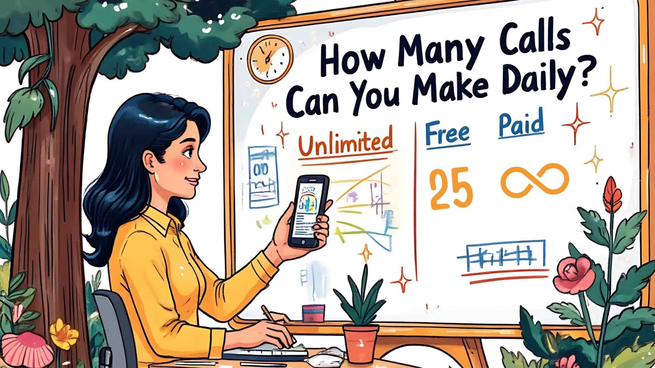 How many calls can you make using Calley each day?